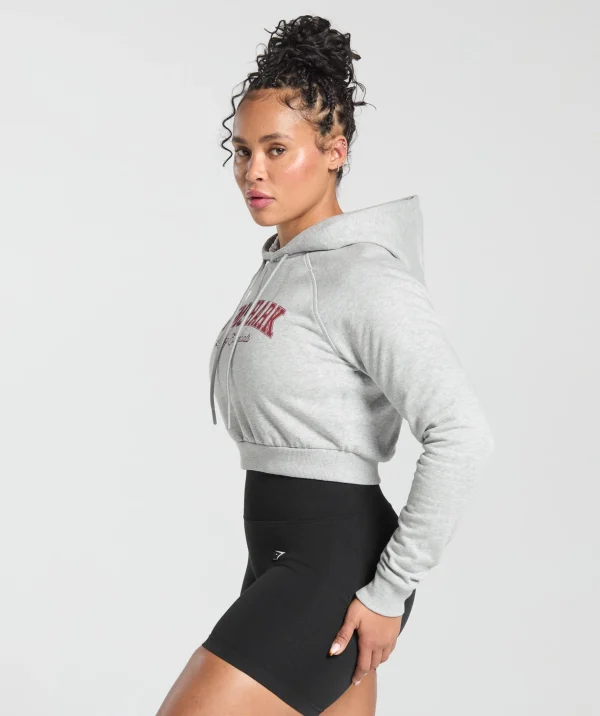 Lifting Essentials Graphic Cropped Hoodie