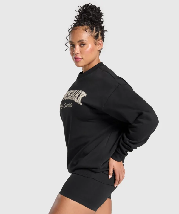 Lifting Essentials Graphic Brushed Oversized Sweatshirt