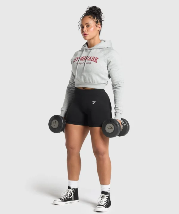 Lifting Essentials Graphic Cropped Hoodie