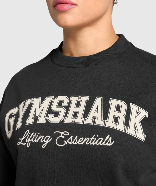 Lifting Essentials Graphic Brushed Oversized Sweatshirt