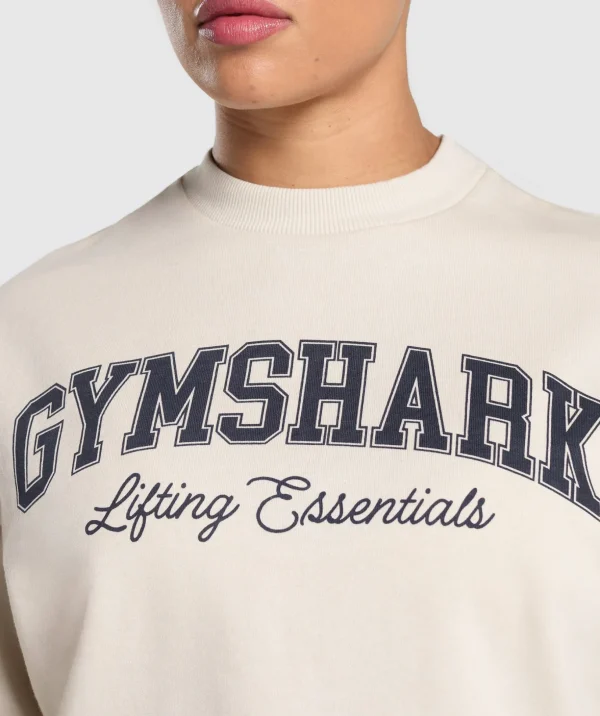 Lifting Essentials Graphic Brushed Oversized Sweatshirt