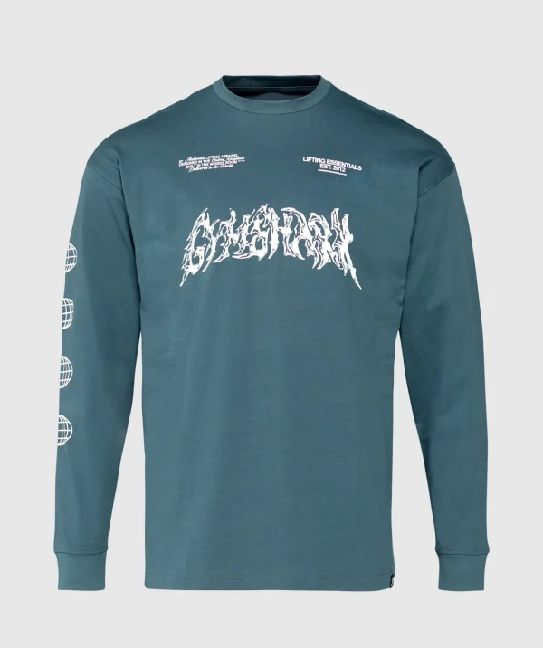 Metal Lifting Graphic Long Sleeve T-Shirt