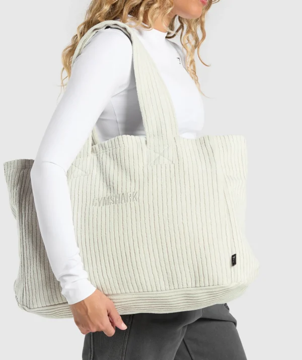 Oversized Cord Tote Bag