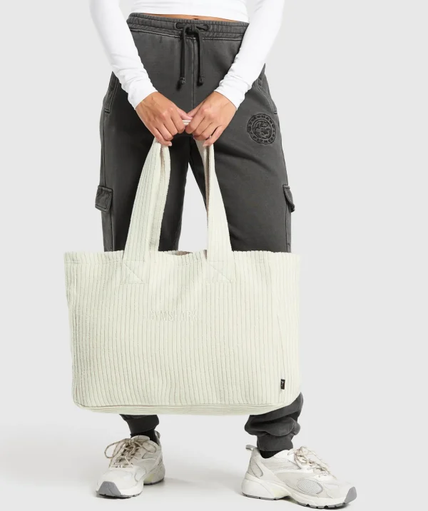 Oversized Cord Tote Bag