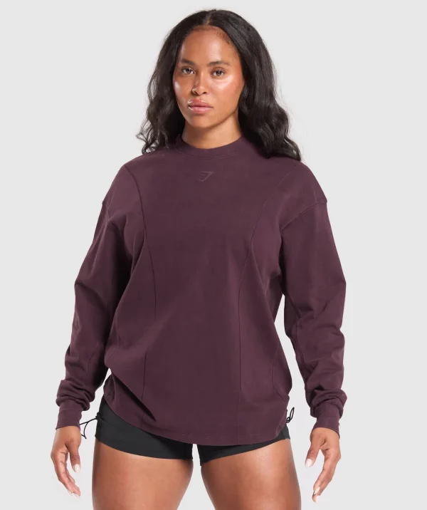 Power Oversized Long Sleeve Top