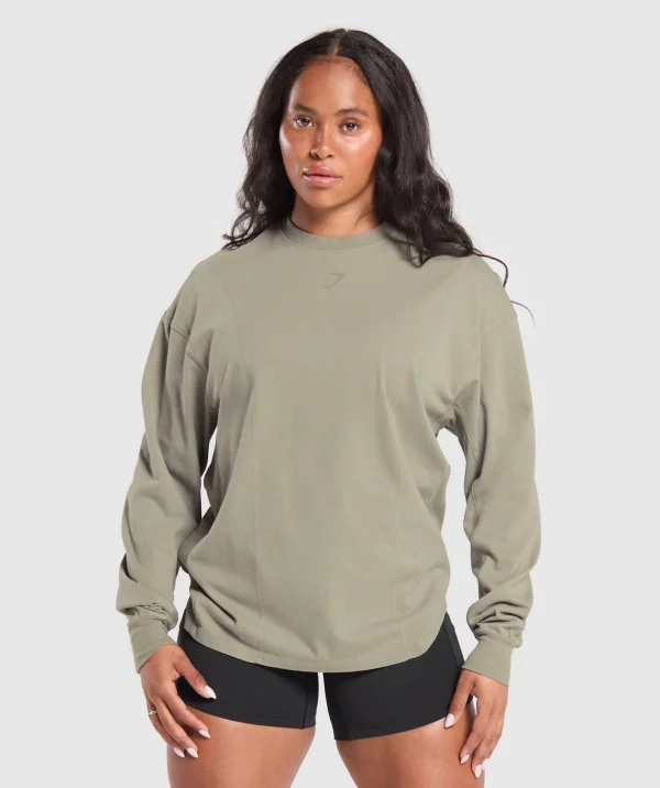 Power Oversized Long Sleeve Top