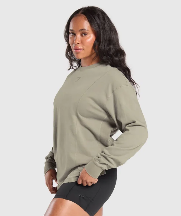 Power Oversized Long Sleeve Top