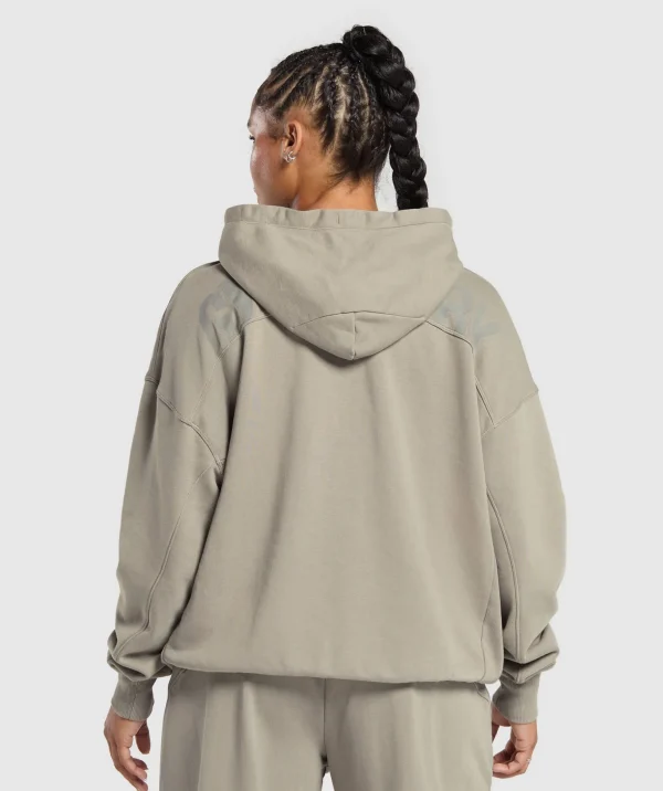 Power Oversized Zip Hoodie