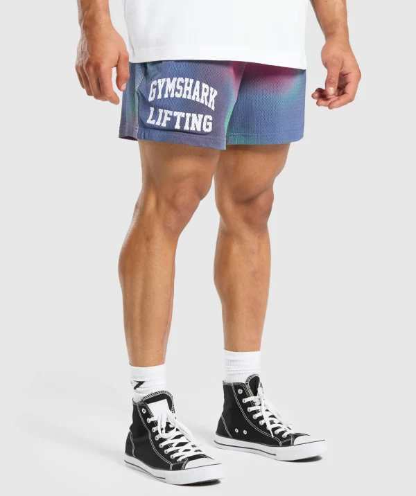 Printed Lifting Mesh 5" Shorts