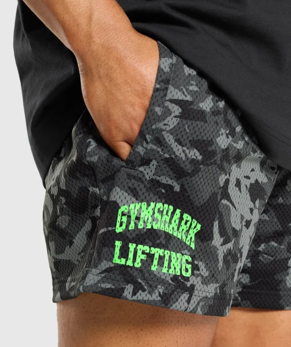 Printed Lifting Mesh 5" Shorts