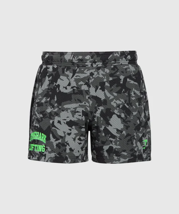 Printed Lifting Mesh 5" Shorts