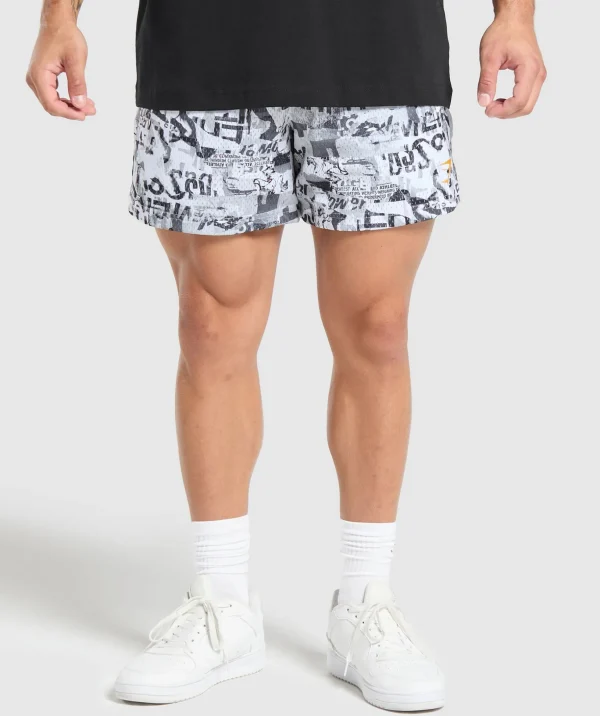 Printed Mesh 5" Shorts