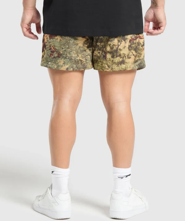 Printed Mesh 5" Shorts