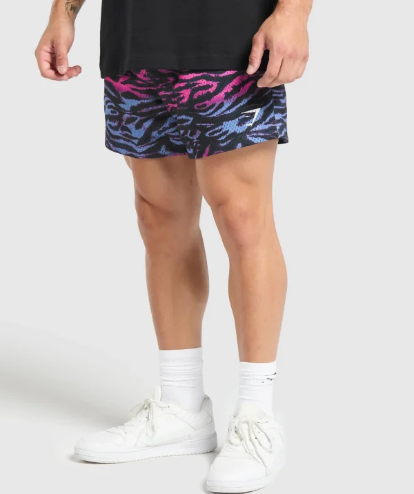 Printed Mesh 5" Shorts