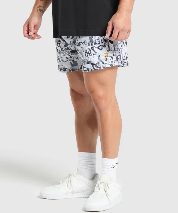 Printed Mesh 5" Shorts