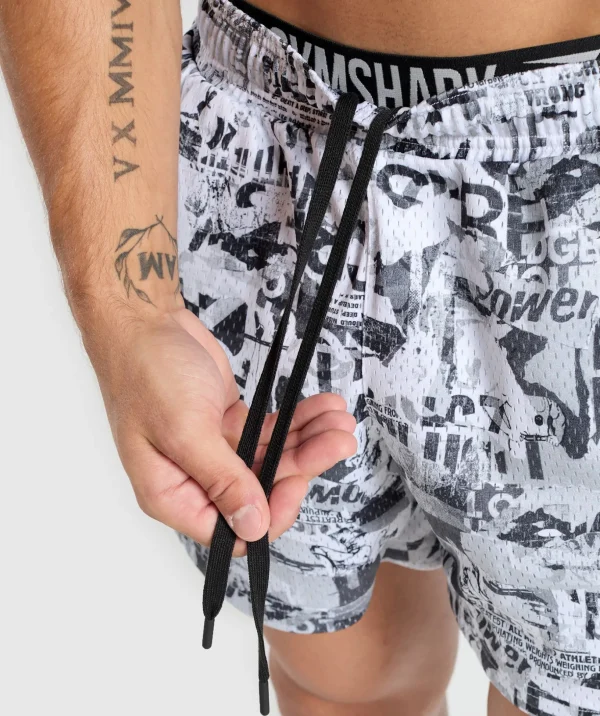 Printed Mesh 5" Shorts