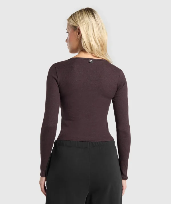 Rib Long Sleeve Top