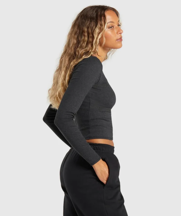 Rib Long Sleeve Top