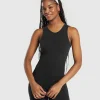 Ribbed Cotton Seamless Body Fit Tank