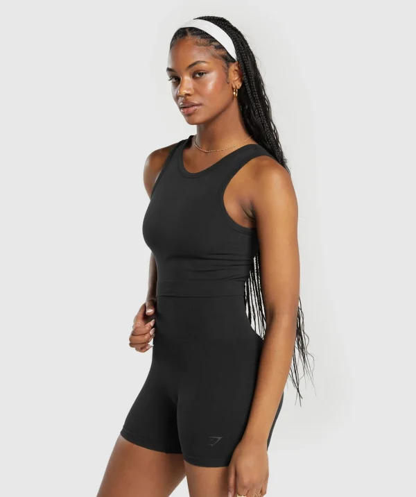 Ribbed Cotton Seamless Body Fit Tank