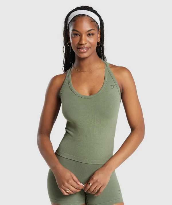 Ribbed Cotton Seamless Tank