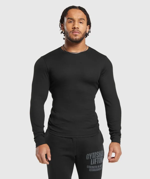 Ribbed Long Sleeve T-Shirt