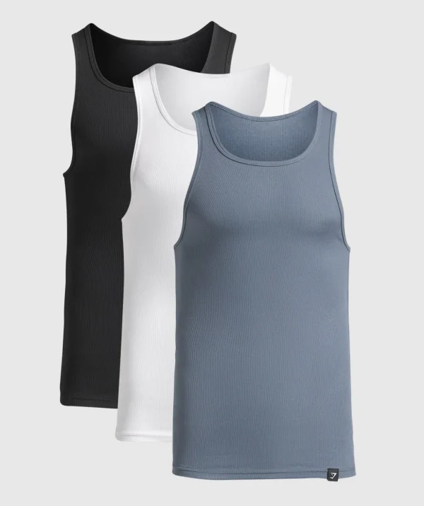 Ribbed Tank 3PK