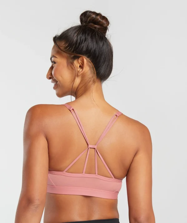 Ruched Strappy Sports Bra