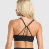 Ruched Strappy Sports Bra