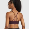 Ruched Strappy Sports Bra