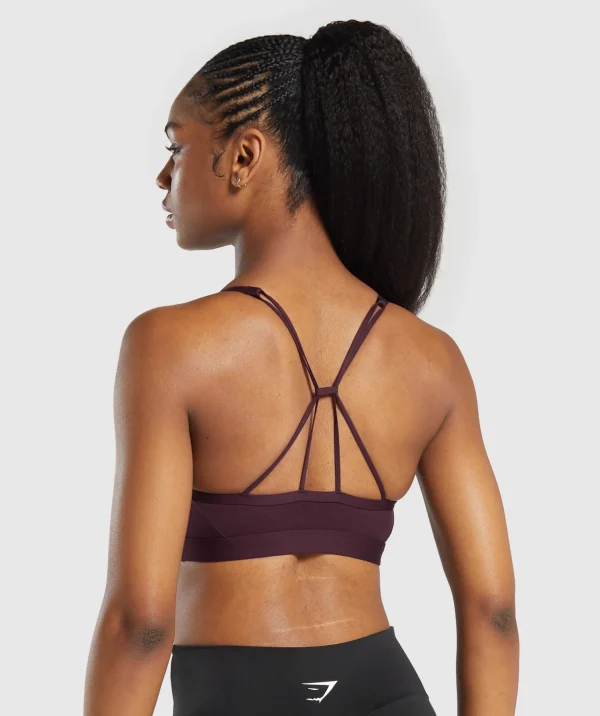 Ruched Strappy Sports Bra