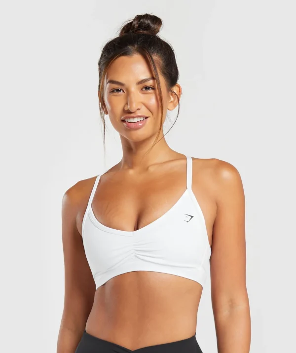 Ruched Strappy Sports Bra