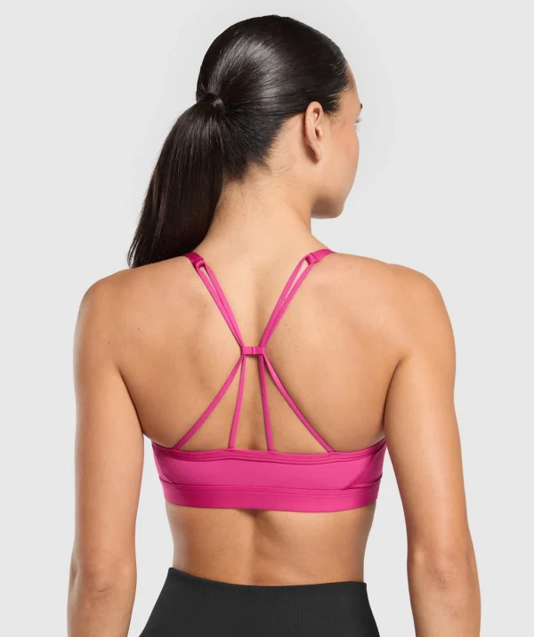 Ruched Strappy Sports Bra