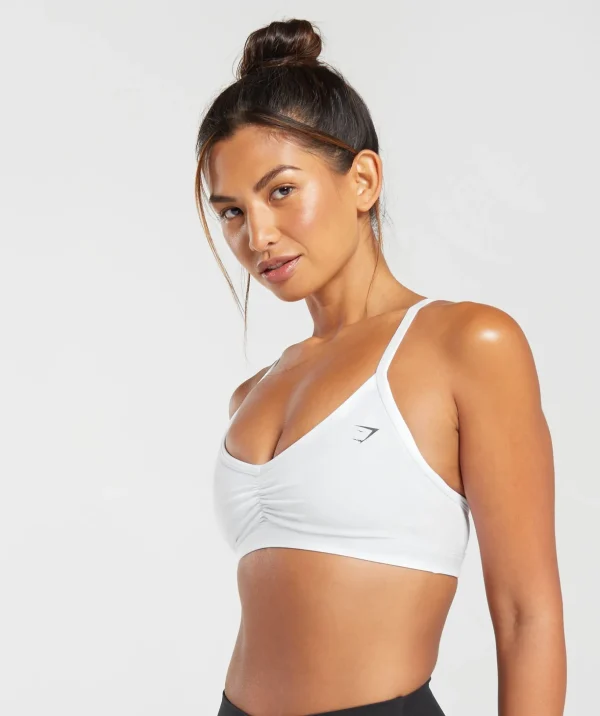 Ruched Strappy Sports Bra