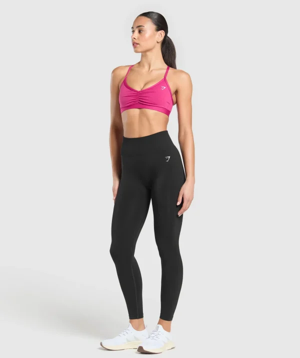 Ruched Strappy Sports Bra