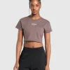 Running Graphic Crop Top