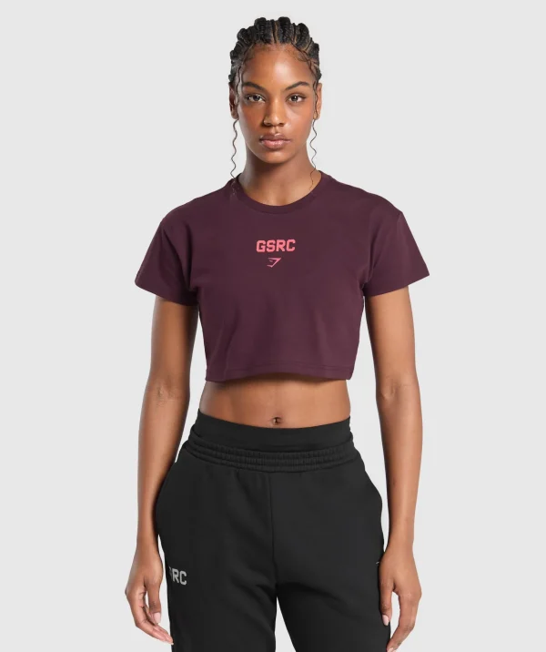 Running Graphic Crop Top