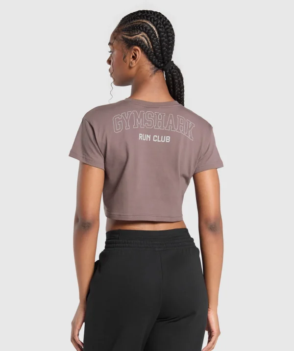 Running Graphic Crop Top