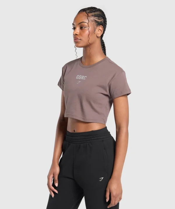 Running Graphic Crop Top