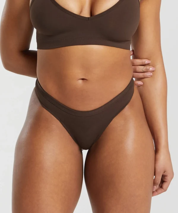 Seamless Dipped Front Thong