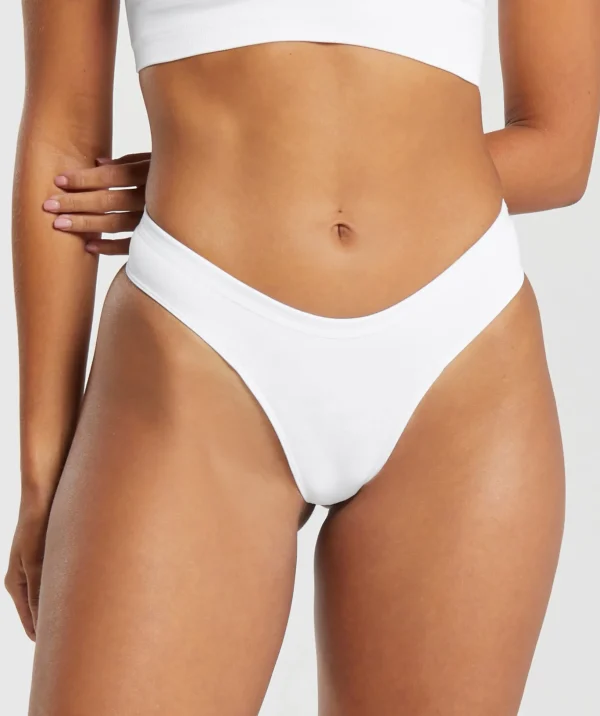 Seamless Dipped Front Thong