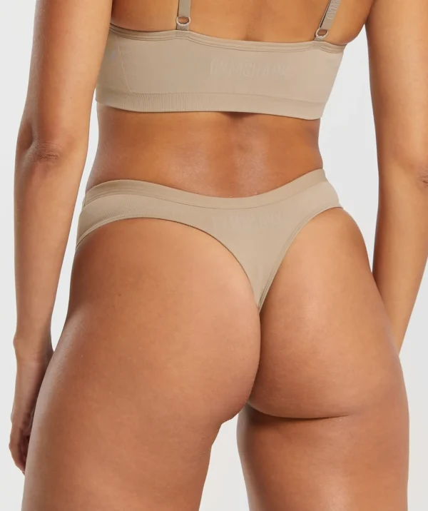 Seamless Dipped Front Thong