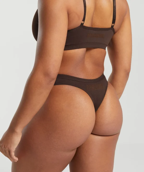 Seamless Dipped Front Thong