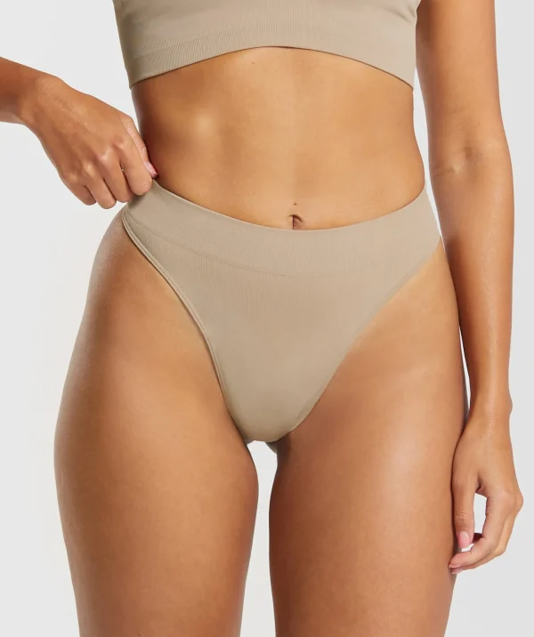 Seamless High Leg Thong