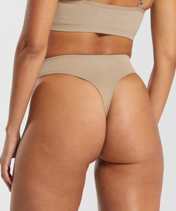 Seamless High Leg Thong