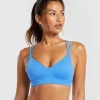 Strappy Back Light Support Sports Bra