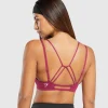 Strappy Back Light Support Sports Bra