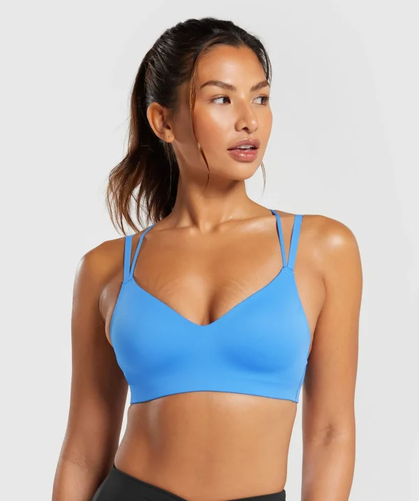 Strappy Back Light Support Sports Bra