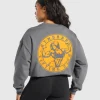 Strong Girl Lifting Club Oversized Graphic Crew