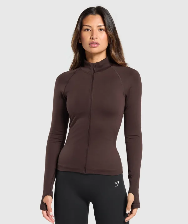 Sweat Seamless Zip Up Jacket